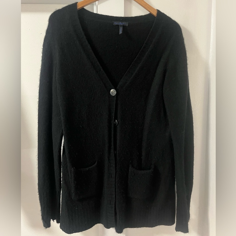 Vintage Enzo Mantovani 100% Cashmere Black Cardigan